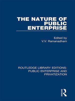 cover image of The Nature of Public Enterprise